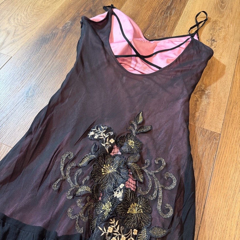 Vintage Y2K 100% Silk Dress Vintage Silk Dress Sue Wong Dress Fairy 20s - Picture 16 of 17